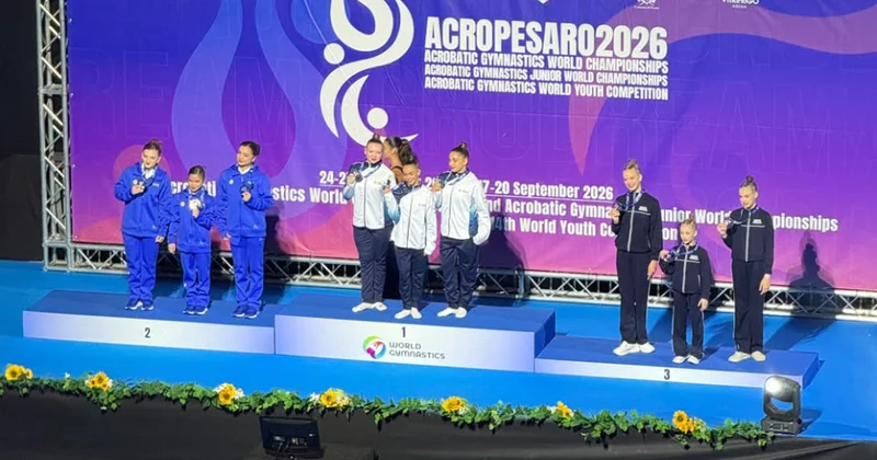 Azərbaycanın yeniyetmə akrobatları Dünya yarışında 2 medal qazanıblar