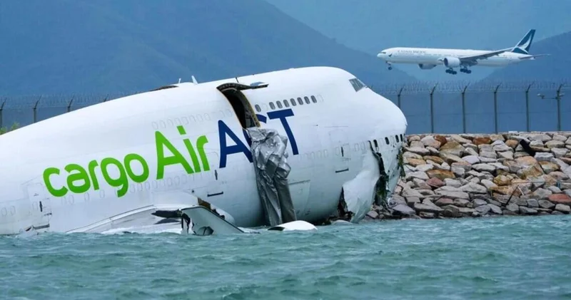 В Гонконге грузовой Boeing упал в море ВИДЕО