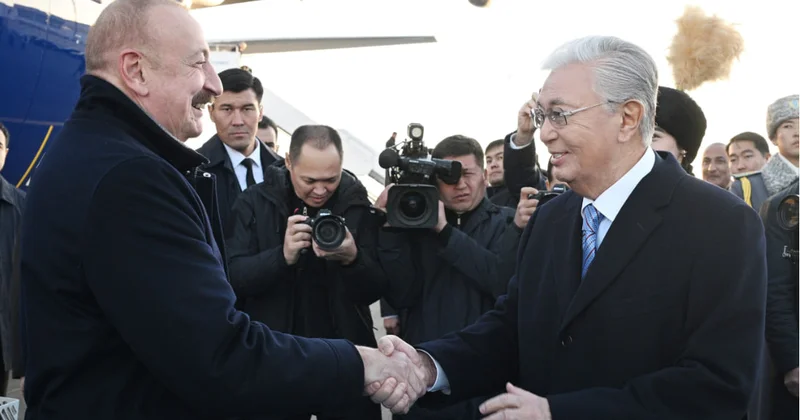 Tokayev İlham Əliyevi belə qarşıladı FOTO
