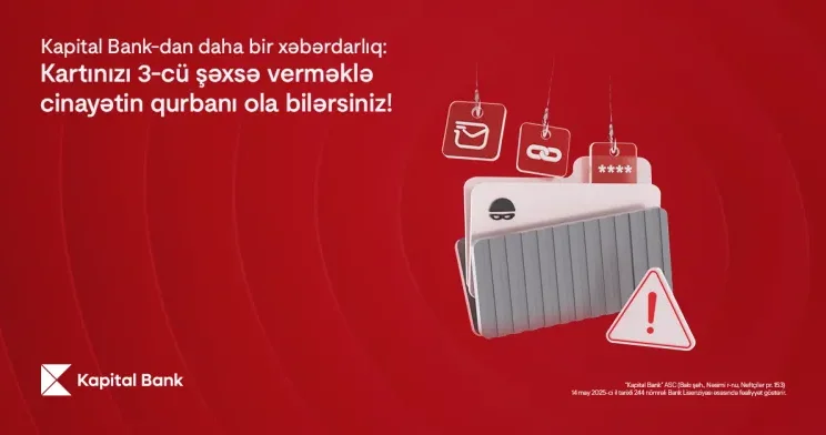 Kartınızı heç kimə verməyin: Pulunuzu itirə, cinayətin qurbanı ola bilərsiniz