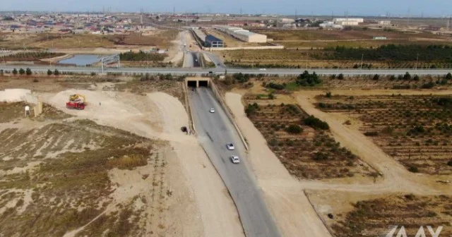 Zığ dairəsi Hava Limanı yoluna birləşdirən yanaşma yolları tikilir VİDEO