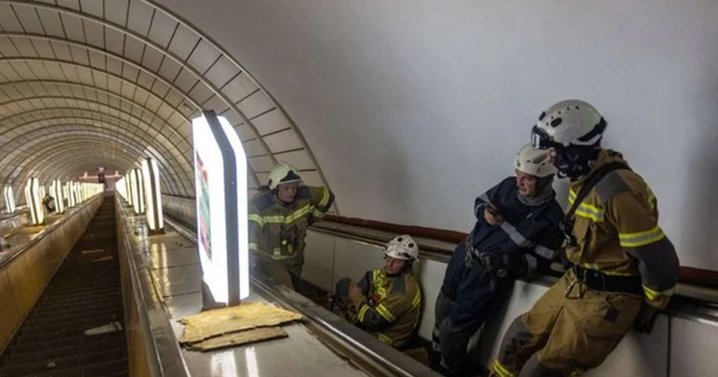 Kiyevdə yarımstansiyaya zərbə endirildi Metro fəaliyyətini dayandırdı