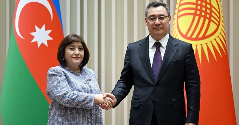 Sadır Japarov Sahibə Qafarovanı qəbul edib