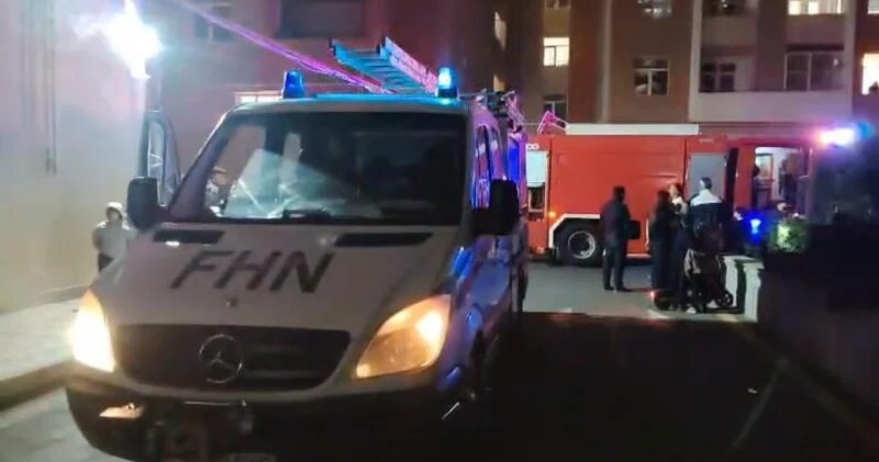 Nizami rayonunda çoxmərtəbəli binada yanğın oldu