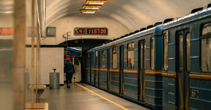 Kiyevdə nəqliyyat iflic oldu: Metro dayandırıldı VİDEO