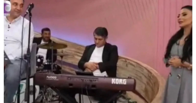 Vüsalə efirdə yuxulayan musiqiçini belə oyatdı (Video)