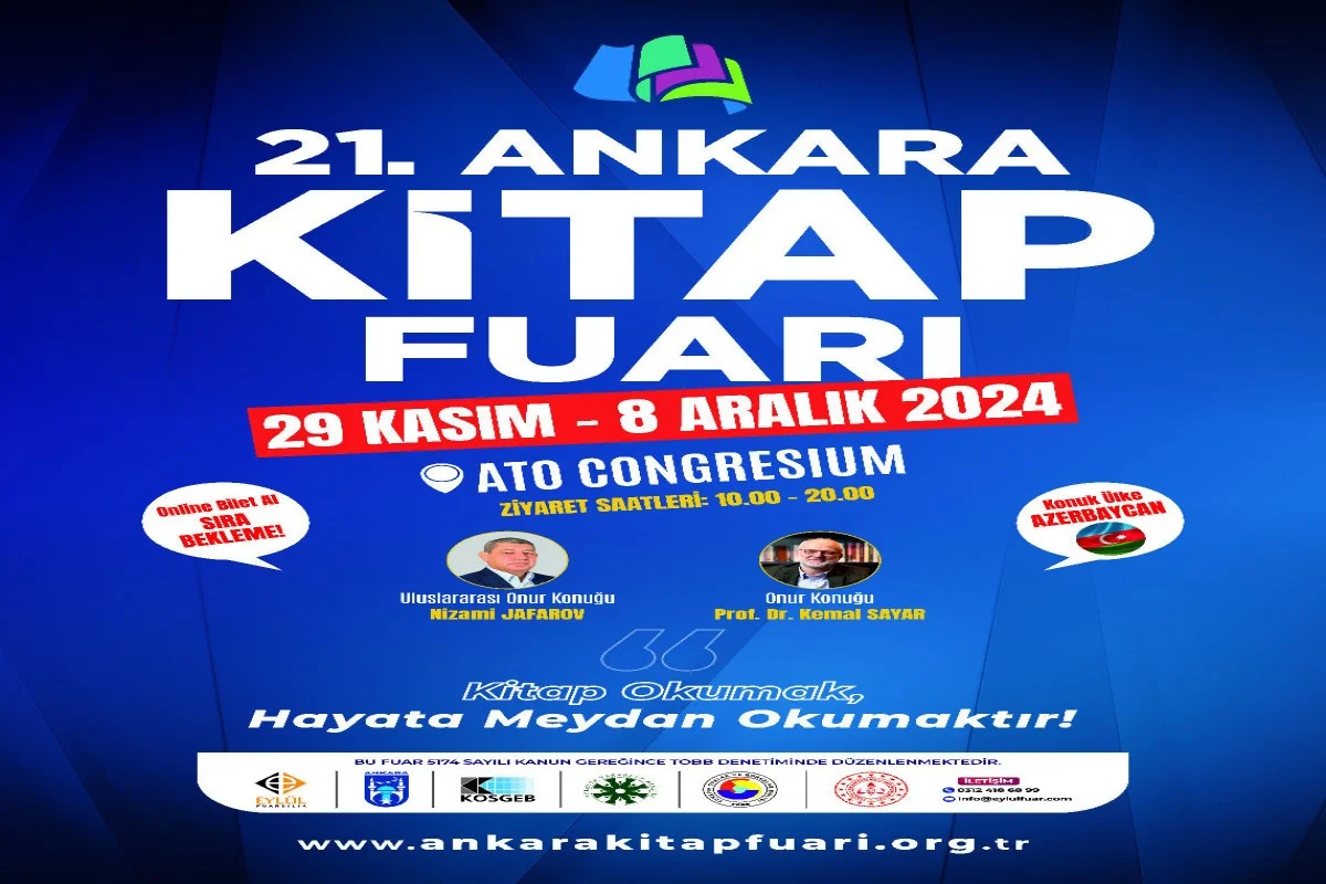 Azərbaycan 21ci Ankara Kitab SərgiYarmarkasının fəxri qonağı seçilib