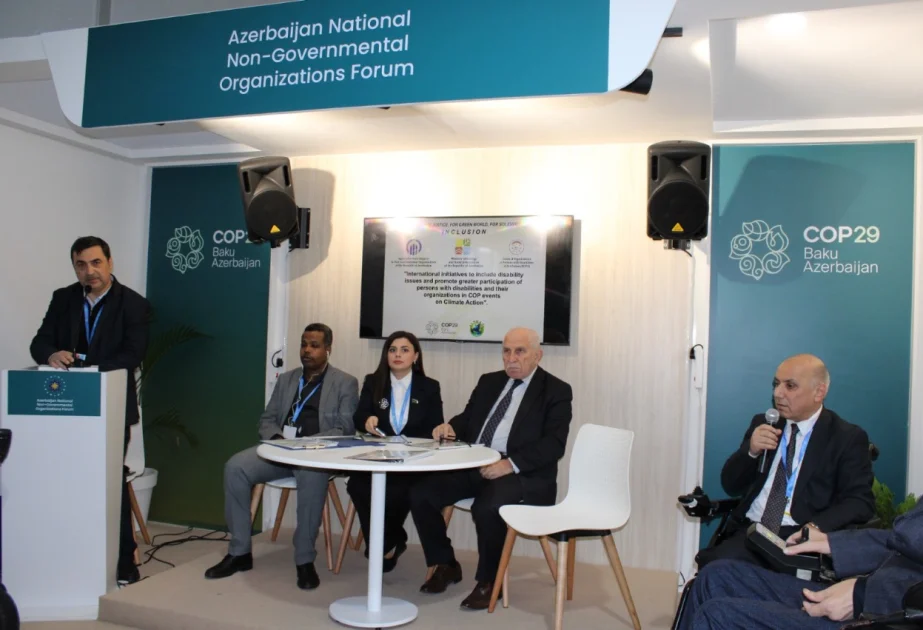 COP29 çərçivəsində “Yaşıl dünya naminə inklüzivlik” mövzusunda müzakirə aparılıb AZƏRTAC