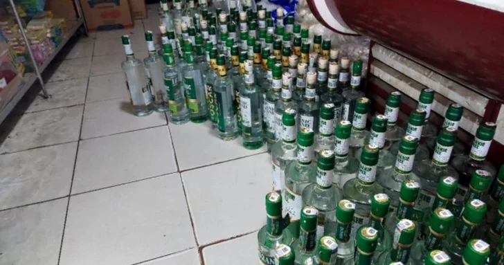 В Шамкире выявлена крупная партия поддельной водки