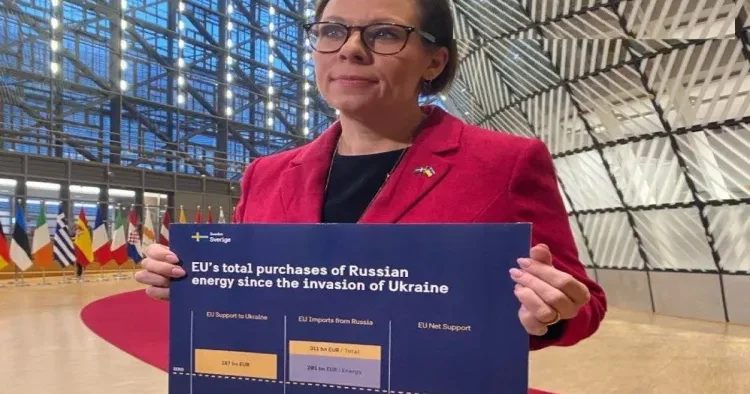 Avropa İttifaqının Rusiyadan idxalı Ukraynaya yardımından artıqdır İsveç XİN başçısı