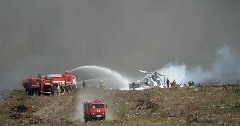 Qəzaya düşən helikopterin son saniyələri Anbaan VİDEO