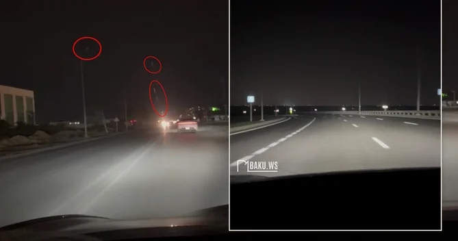 Bakının iki yolu gecələr qaranlığa qərq olur