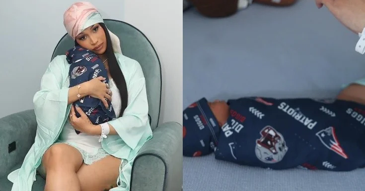 Kardi Bi dördüncü övladını ilk dəfə paylaşdı Fotolar