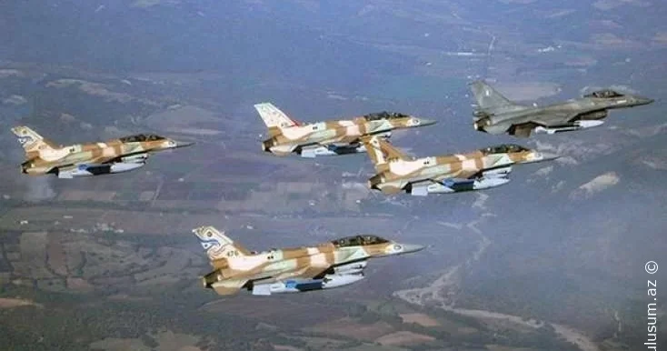 İsrail qırıcıları Suriya səmasında VİDEO