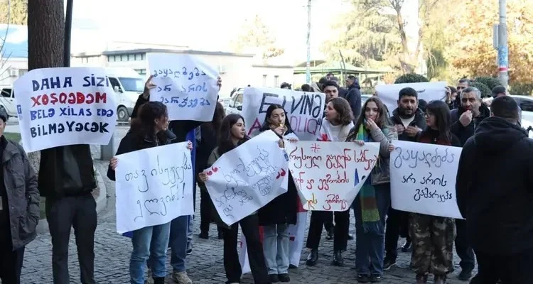 Marneulidə azərbaycanlı fəallar gürcülərlə birgə İvanişvili hökumətinə qarşı aksiya keçirdi...FOTO