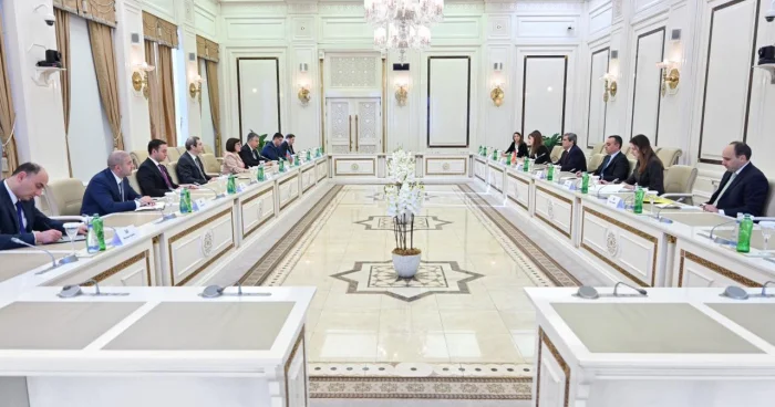 Sahibə Qafarova monteneqrolu nazirlə görüşüb FOTOLAR