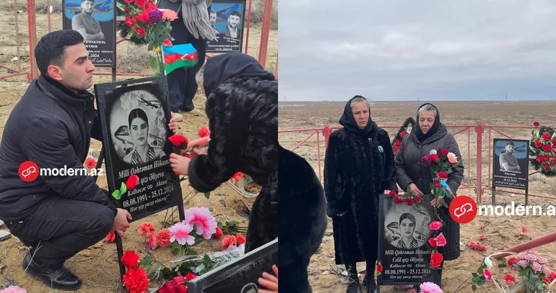 Milli Qəhrəmanların ailələri Aktauda qəza yerində GÖRÜNTÜLƏR