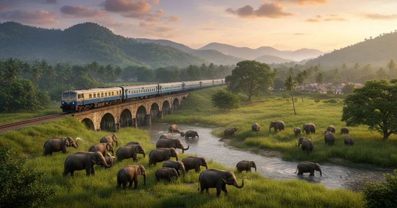 Hindistanda sərnişin qatarı fil sürüsünə çırpılıb