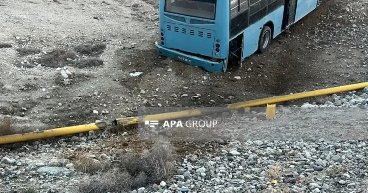 Ordubadda avtobus qaz xəttinə ÇIRPILDI