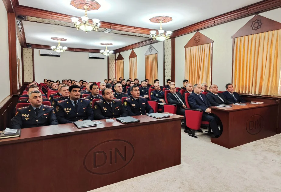 Naxçıvanda bələdiyyə seçkilərində polisin xidməti fəaliyyətinə həsr olunan seminar müşavirə keçirilib AZƏRTAC