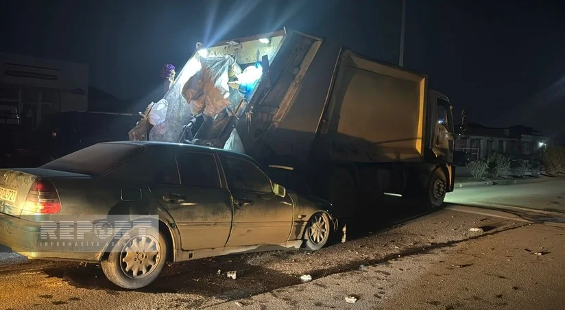 Sumqayıtda baş verən ağır yol qəzasında iki nəfər yaralanıb