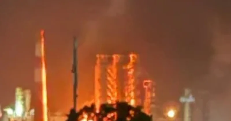 Пожар на российском нефтезаводе