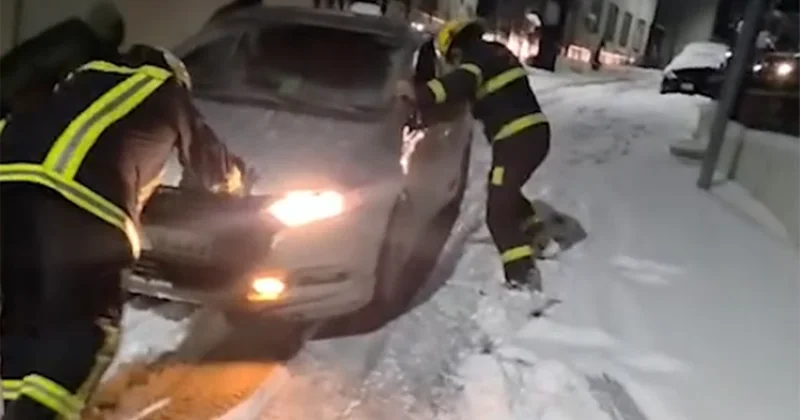 Xankəndi və Kərkicahanda maşınlarda köməksiz qalanlar xilas olundu Video