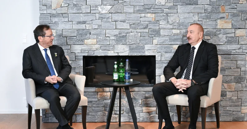 Переговоры Ильхама Алиева и президента Израиля фото