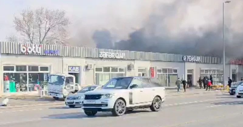 Bakıda obyekt yanır VİDEO