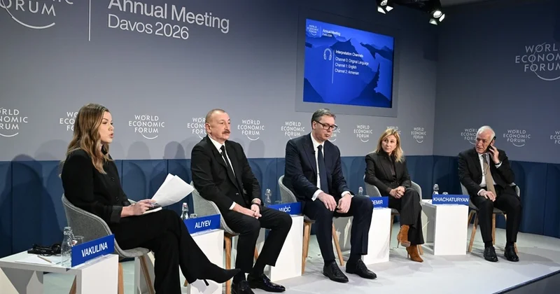 İlham Əliyev Davosda bu mövzuda olan paneldə iştirak edir FOTOLAR