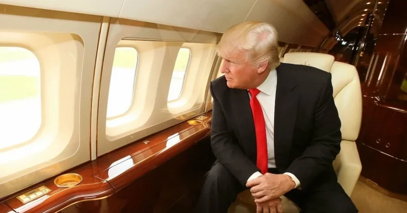 Trampın təyyarəsində problem yarandı Geri qayıdır