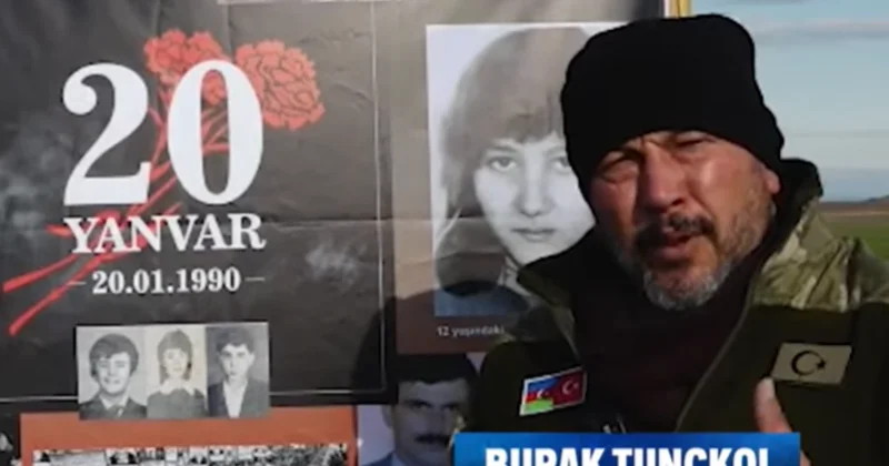 Türkiyəli fermer traktorla torpağın üzərinə “20 Yanvarda Bakı şəhidlərini hörmətlə anırıq“ yazısını həkk edib