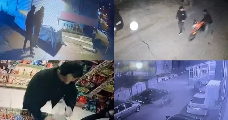 Bakıda oğrular kameralara düşdü GÖRÜNTÜLƏR