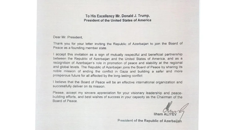 Azərbaycan Sülh Şurasına qoşularaq, onun nəcib missiyasını paylaşacaq Prezident