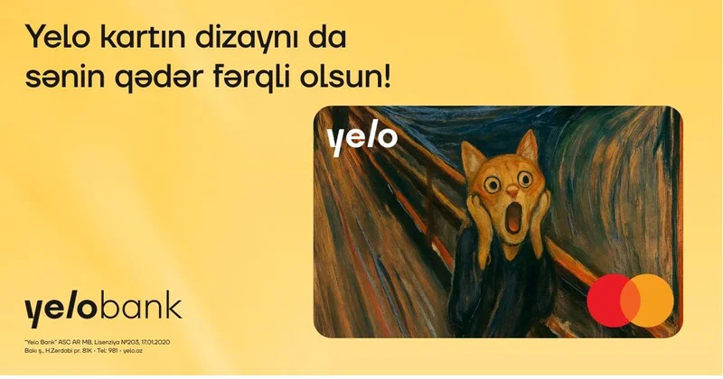 Ödənişlərini Yelo kartla zövqlü et!