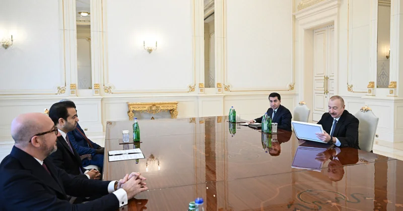 Beynəlxalq mükafatın nümayəndə heyəti İlham Əliyevin qəbulunda FOTOLAR