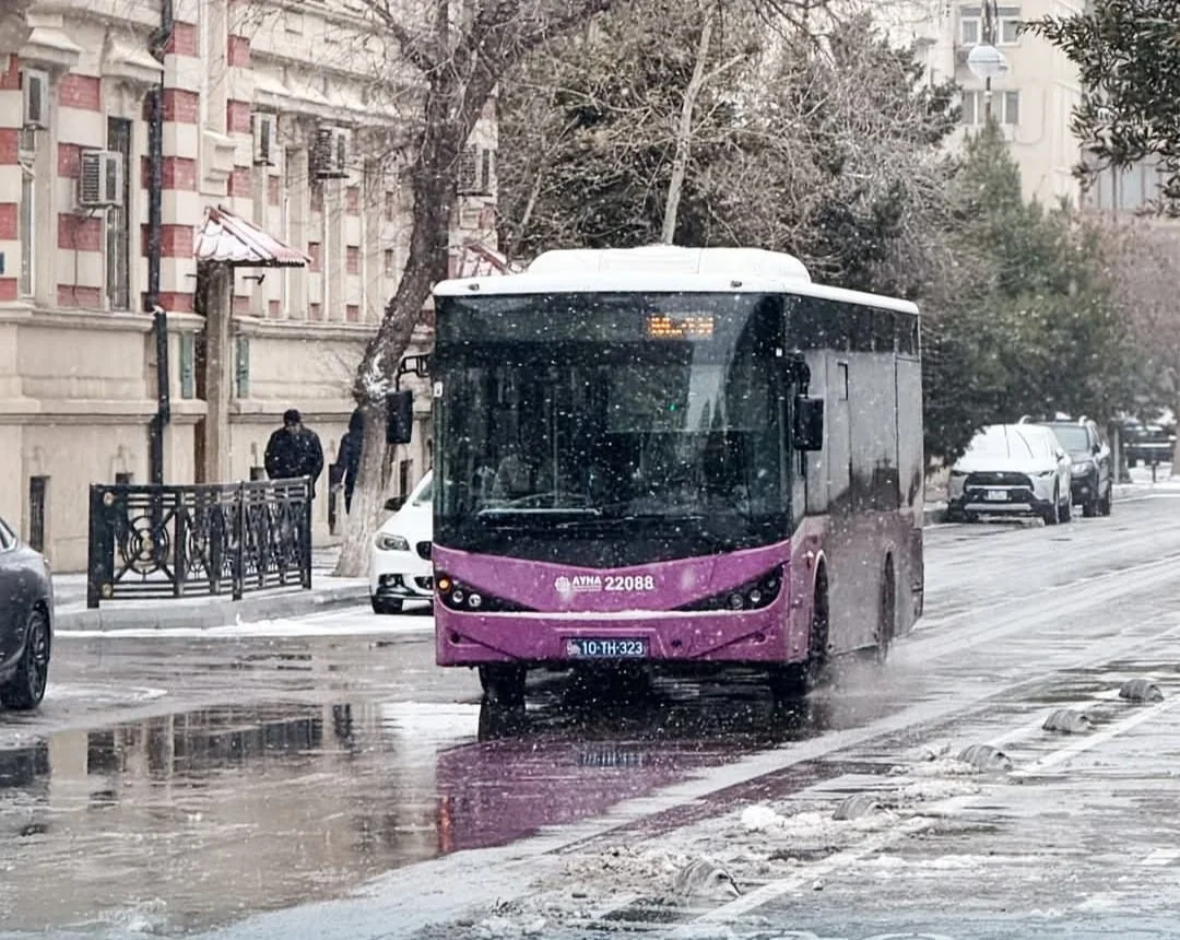 AYNA: Hava şəraiti ilə əlaqədar avtobusların hərəkətində gecikmələr ola bilər