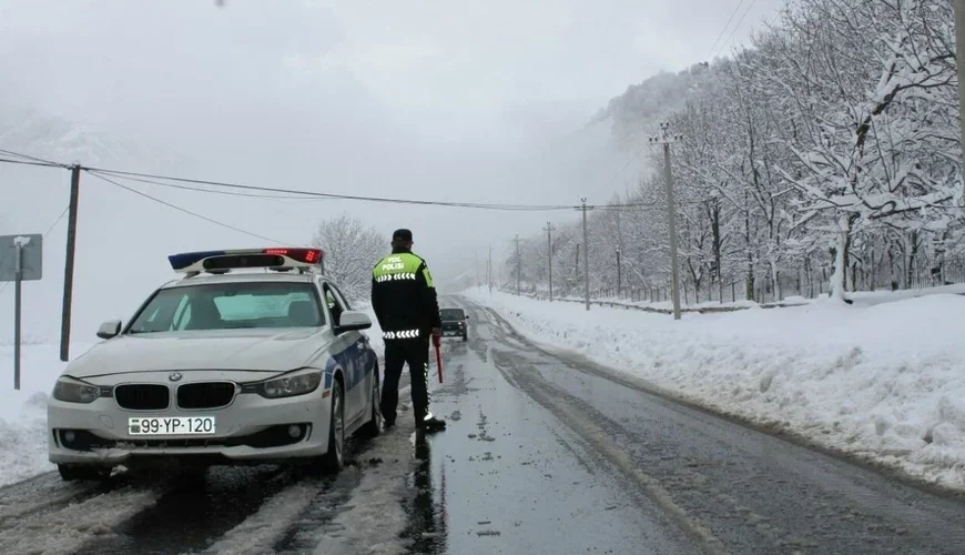 Yol polisindən hava şəraiti ilə MÜRACİƏT