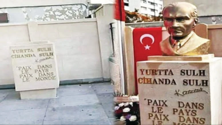 Parisdə Atatürkün büstü yeniləndi