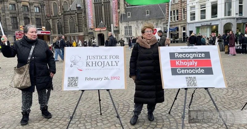 Amsterdamın mərkəzi meydanında Xocalıya ədalət aksiyası keçirilib