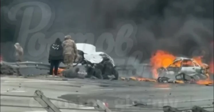 Страшное огненное ДТП в России ВИДЕО