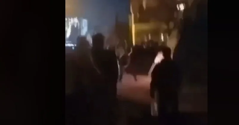 Bayram tonqalına atılan benzin partlayış yaratdı Yaralılar var+Video