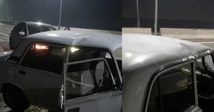 ДТП в Агстафинском районе: автомобиль врезался в столб, пассажир госпитализирован