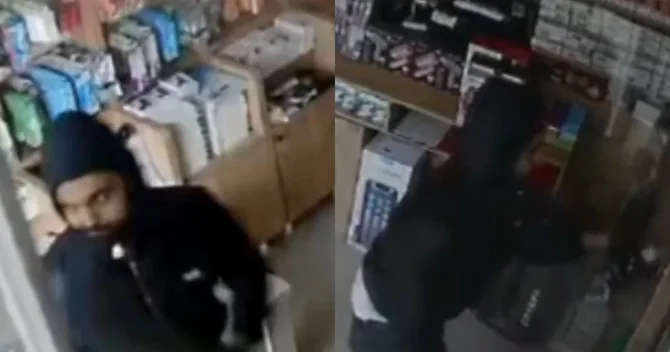 Bayram günü telefon dükanına girib 10 000 manatlıq OĞURLUQ etdi ANBAAN VİDEO
