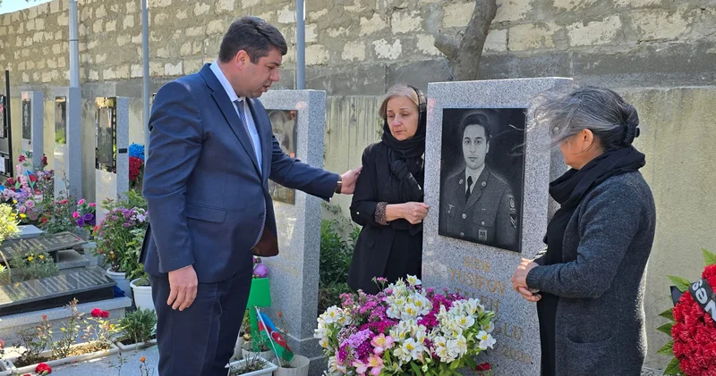 Şəhid Taleh Yusifovun məzarı ziyarət olunub