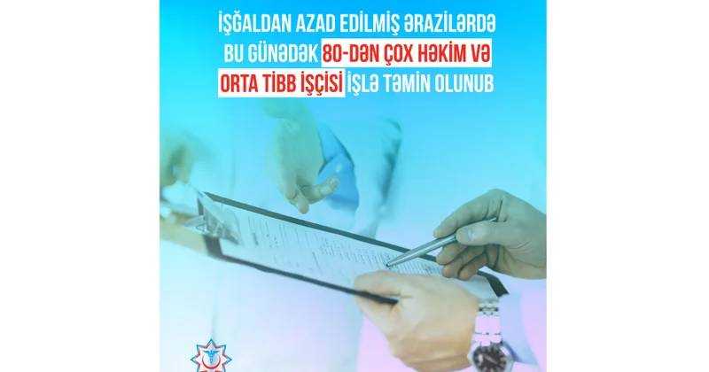 TƏBİB: Azad edilmiş ərazilərdə 80 dən çox tibb işçisi işlə təmin olunub