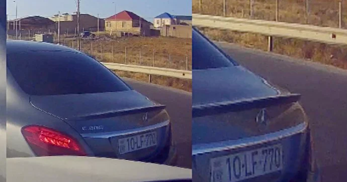 Qəza şəraiti yaradan qadın sürücü ona yol verilmədiyi üçün görün nə etdi VİDEO