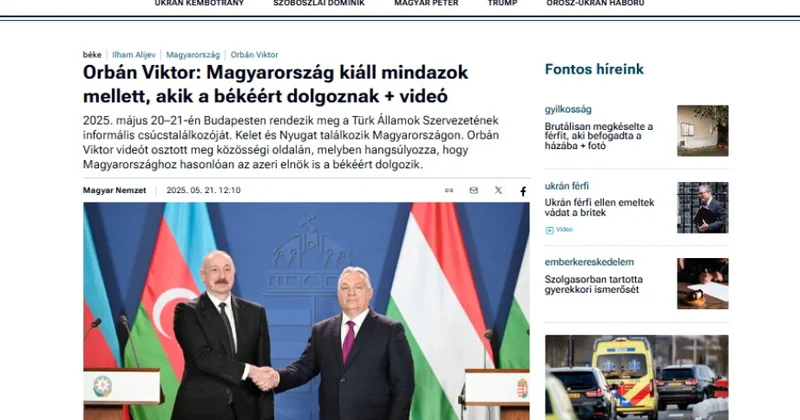 Macarıstan mediası Prezident İlham Əliyevin bu ölkəyə səfərini geniş işıqlandırır