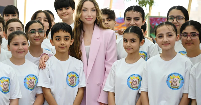 Alena Əliyeva olimpiada yarışını izlədi Fotolar
