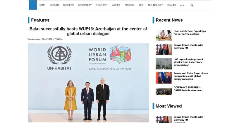 İordaniya mətbuatı WUF13 barədə yazıb